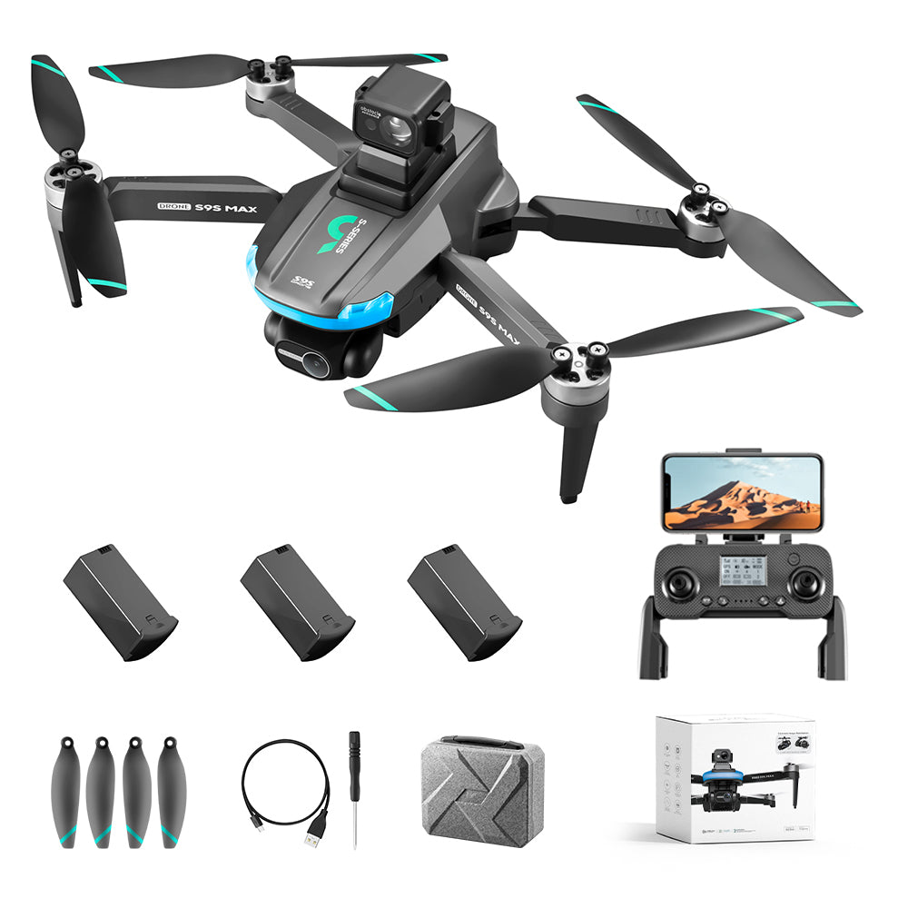 S9S 2.7K Camera Remote Control 5G 2 Axis Gimbal ELS Brushless Drone, with 3 Battery S9S 2.7K Camera Remote Control 5G 2 Axis Gimbal ELS Brushless Drone, with 3 Battery